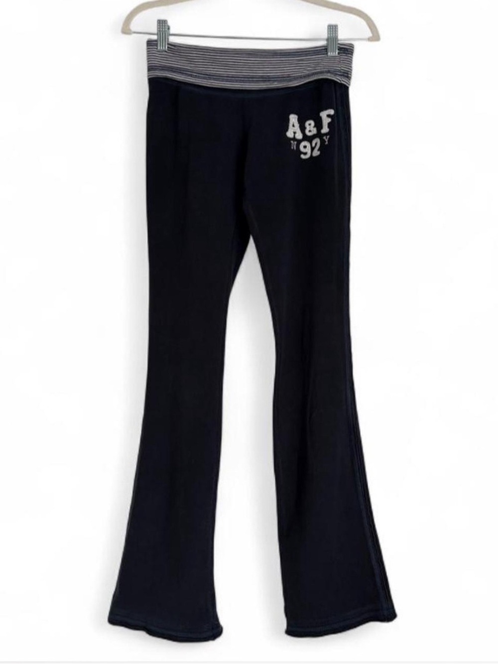 Abercrombie & Fitch Navy Cotton Flare Leggings, XS